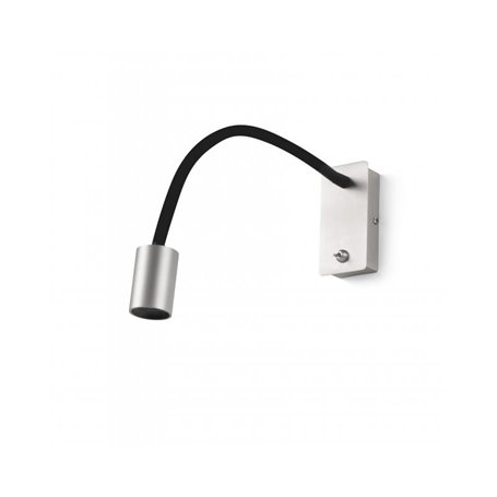 Lampara Led aplique FARO Barcelona 41026 LESER Niquel/Negro