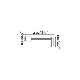 Lampara Led aplique FARO Barcelona 41026 LESER Niquel/Negro