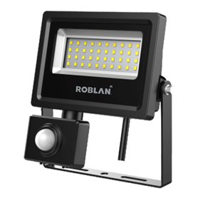 Proyector Led PIR 10w ROBLAN MHLX10CPIR 3.000ºK Negro