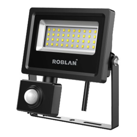 Proyector Led PIR 10w ROBLAN MHLX10CPIR 3.000ºK Negro