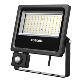 Proyector Led PIR 30w ROBLAN MHLX30CPIR 3.000ºK Negro