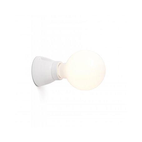 Lampara Aplique Ceramica Faro Barcelona Kera 62300 Blanco Brillo
