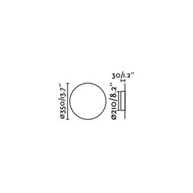 Lampara Aplique Faro Barcelona BOARD 01040 Negro                                               