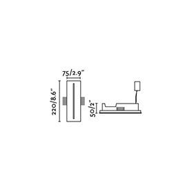 Empotrable Led de pared Faro Barcelona PLAS-2 63282 Blanco