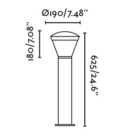 Baliza Led Faro Barcelona SHELBY 75538 Gris oscuro