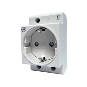Enchufe Schuko 2P+TT 16A para carril Din QRB 220002