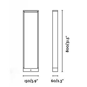 Baliza Led Faro Barcelona Alp 74452 gris oscuro