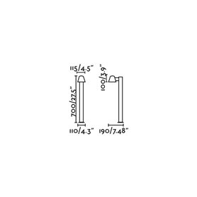 Baliza Led Faro Barcelona Gina 71352 gris oscuro