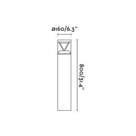 Lampara Led baliza FARO Barcelona 750110C RUSH 3K 360º Casambi