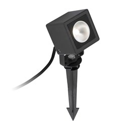 Lampara estaca Jardin Faro Barcelona SOBEK LED 70151 negro