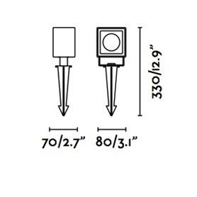 Lampara estaca Jardin Faro Barcelona SOBEK LED 70151 negro