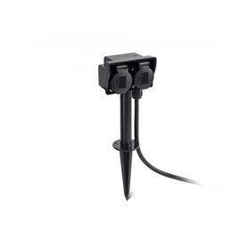 Enchufe estaca Jardin Faro Barcelona GARTEN-I 73100 negro