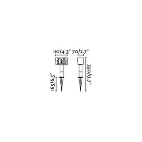 Enchufe estaca Jardin Faro Barcelona GARTEN-I 73100 negro