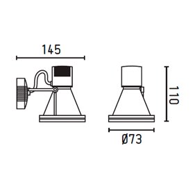 Lampara proyector Jardin Faro Barcelona MINI PROJECT 71383 gris