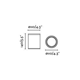 Plafon superficie Faro Barcelona 70821 TASA Blanco