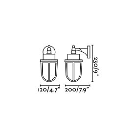 Aplique superficie Faro Barcelona 70992 NAHIR Laton