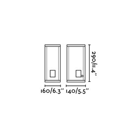 Aplique superficie Faro Barcelona 70773 NALA Gris oscuro