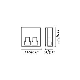 Aplique superficie Faro Barcelona 71306 POMO Gris oscuro
