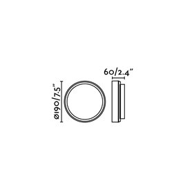Aplique led superficie Faro Barcelona 70665 TOM Blanco Mate