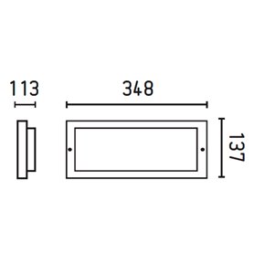 Aplique superficie Faro Barcelona 70720 MOL-1 Gris Oscuro