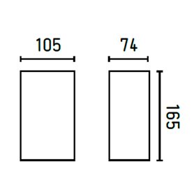 Aplique Led superficie Faro Barcelona 70268 BLIND Marron Oxido