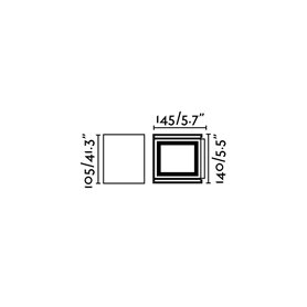 Aplique superficie Faro Barcelona OLAN LED 70270 Marron oxido