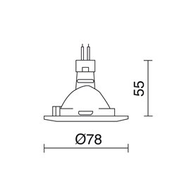 Empotrable redondo fijo Indeluz Nix Round 780A-G42X1B-45 Cromo Mate