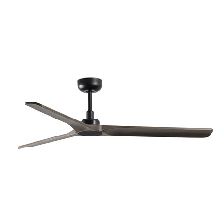 Ventilador de techo FARO Barcelona 33809 HEYWOOD Negro/Roble oscuro con motor DC