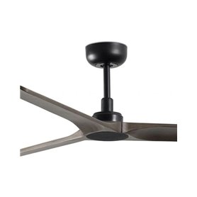 Ventilador de techo FARO Barcelona 33809 HEYWOOD Negro/Roble oscuro con motor DC