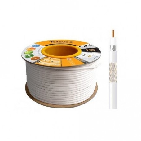 Cable antena Televes 2127  CXT1 pvc Blanco (rollo 100mT)