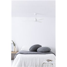 Ventilador de techo FARO Barcelona 33760 AMELIA Blanco/Blanco con motor DC