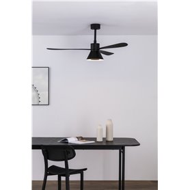 Ventilador Led de techo FARO Barcelona 33761-23 AMELIA Negro/Negro