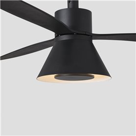 Ventilador Led de techo FARO Barcelona 33761-23 AMELIA Negro/Negro