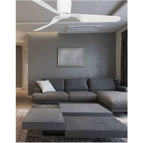 Ventilador de techo Faro Barcelona 33471N PEMBA blanco con motor DC