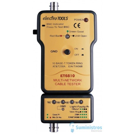 Comprobador Electro Tools de cables de datos y cable coaxial ET6810