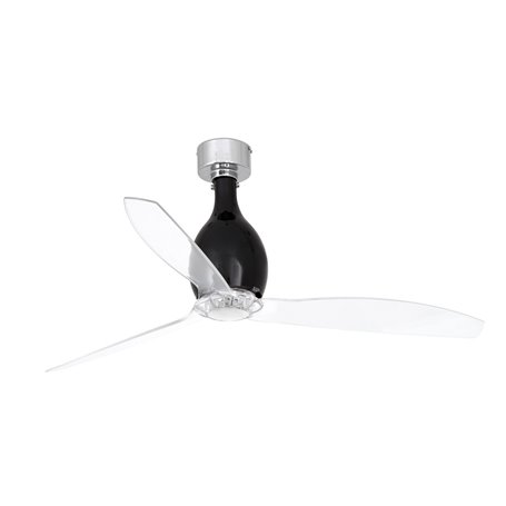 Ventilador de techo FARO 32026 MINI ETERFAN negro brillo/transparente