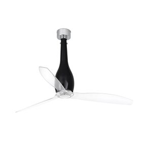 Ventilador de techo FARO 32002 ETERFAN negro brillo/transparente
