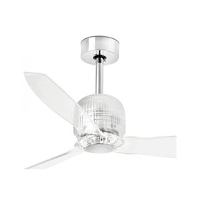 Ventilador de techo FARO 33394D DECOFAN cromo/transparente
