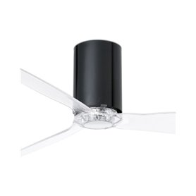 Ventilador de techo FARO 32040 MINI TUBE FAN negro brillo/transparente