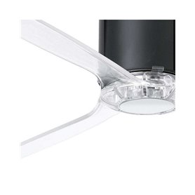 Ventilador de techo FARO 32040 MINI TUBE FAN negro brillo/transparente