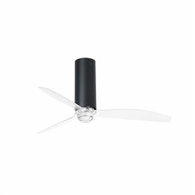Ventilador Led de techo FARO 32036-10 TUBE FAN Negro Mate/transparente