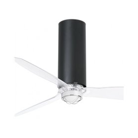 Ventilador Led de techo FARO 32036-10 TUBE FAN Negro Mate/transparente