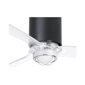 Ventilador Led de techo FARO 32036-10 TUBE FAN Negro Mate/transparente