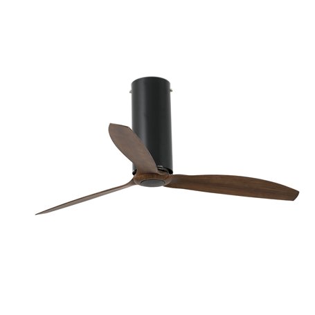 Ventilador de techo FARO 32037 TUBE FAN negro mate/nogal