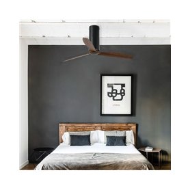 Ventilador de techo FARO 32037 TUBE FAN negro mate/nogal