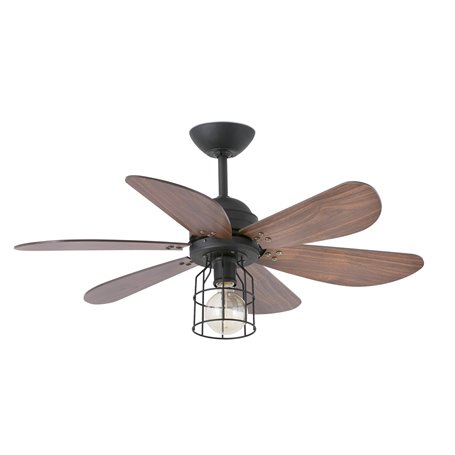 Ventilador de techo Faro Barcelona 33703 Chicago negro/nogal