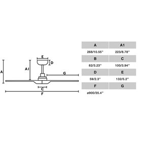 Ventilador de techo FARO Barcelona 33805 HEYWOOD Blanco/Arce 