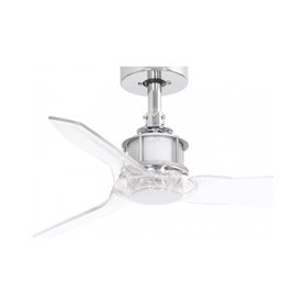 Ventilador de techo FARO Barcelona 33426 JUSTFAN cromo/transparente