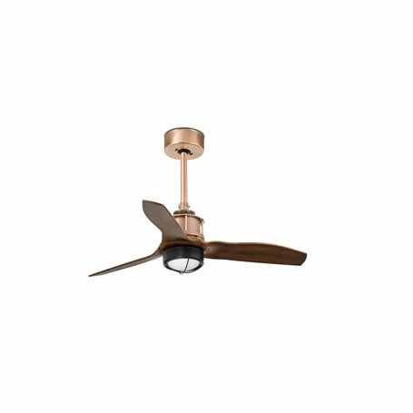 Ventilador Led de techo FARO 33423-10 JUSTFAN S Cobre/nogal