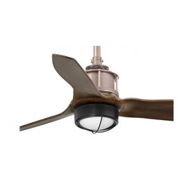 Ventilador Led de techo FARO 33423-10 JUSTFAN S Cobre/nogal
